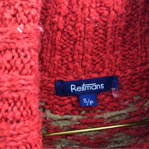 Reitmans small turtleneck pull knitted orange red white yellow grey green - Picture 9 of 9